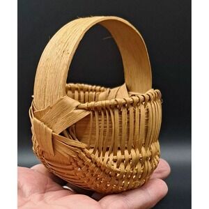 Antique Primitive Split Oak Buttocks Basket